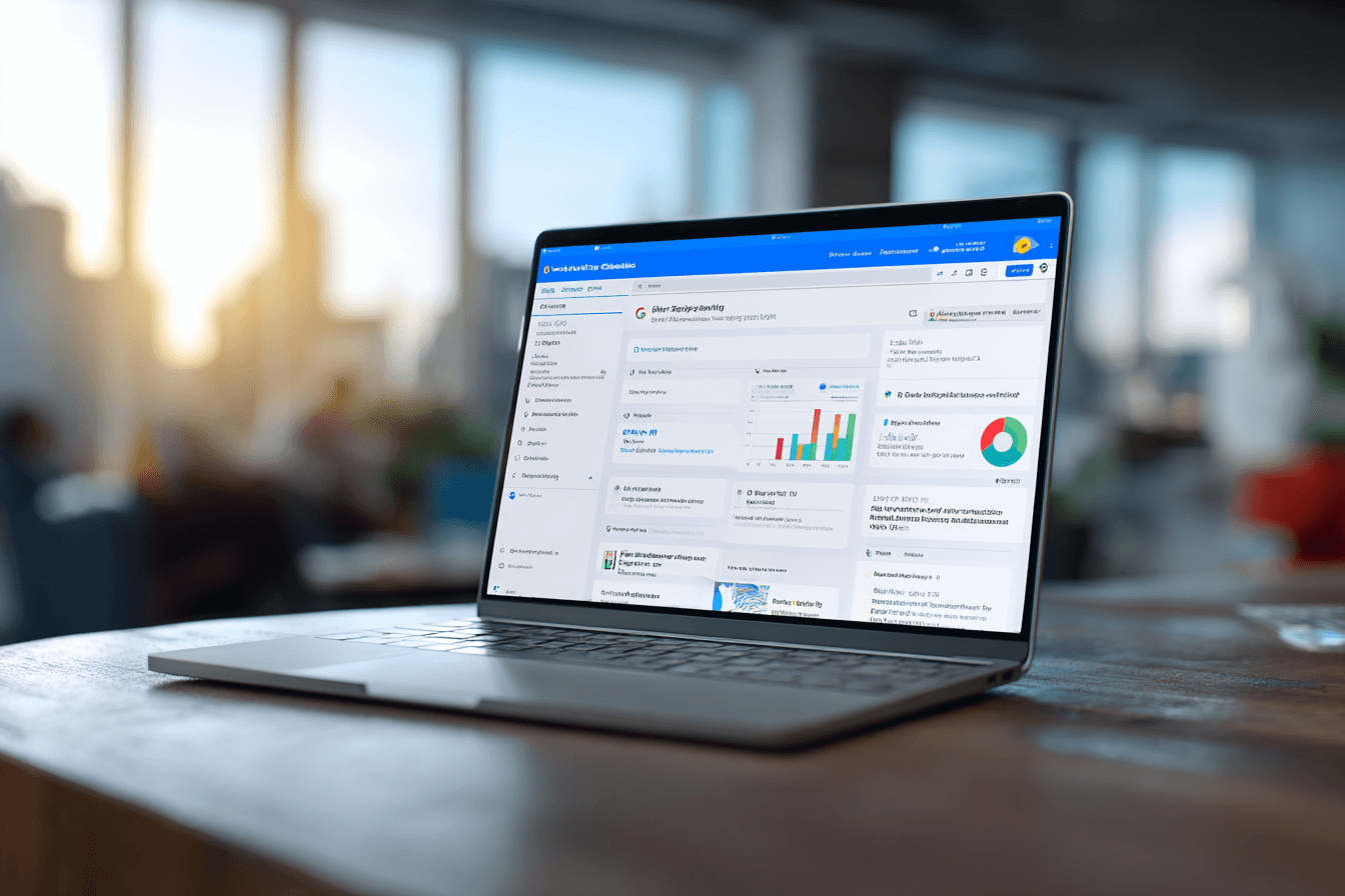 Google Cloud Platform interface on a laptop screen