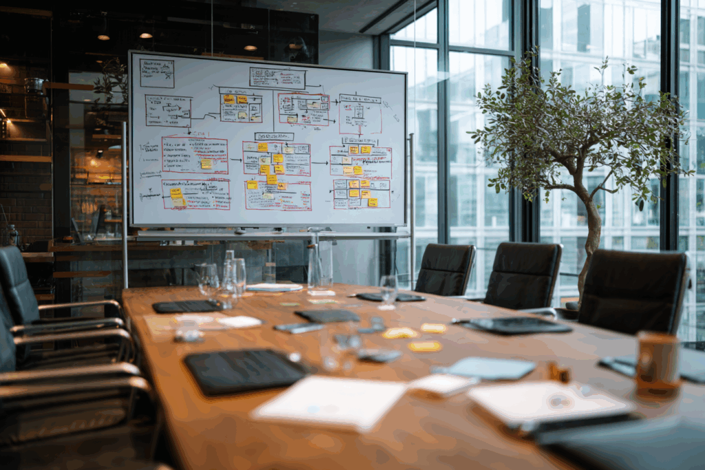 Chart mapping company structure for Microsoft Teams setup
