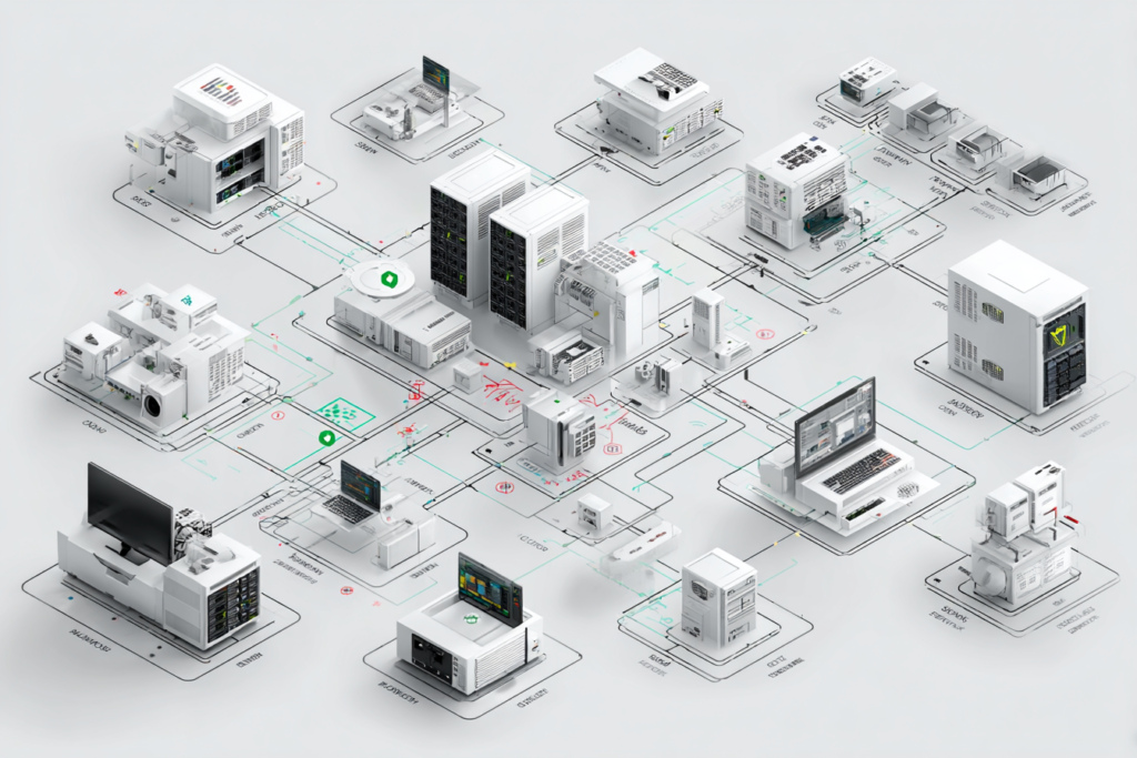  Diagram showing IT infrastructure components in an Australian business